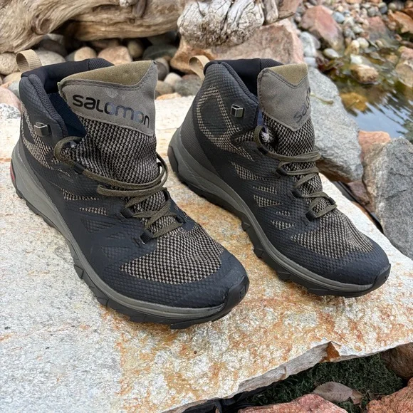 Salomon Mid Hiking Boots Contagrip Trail Shoes Mens 10 EU 44 - Picture 5 of 8